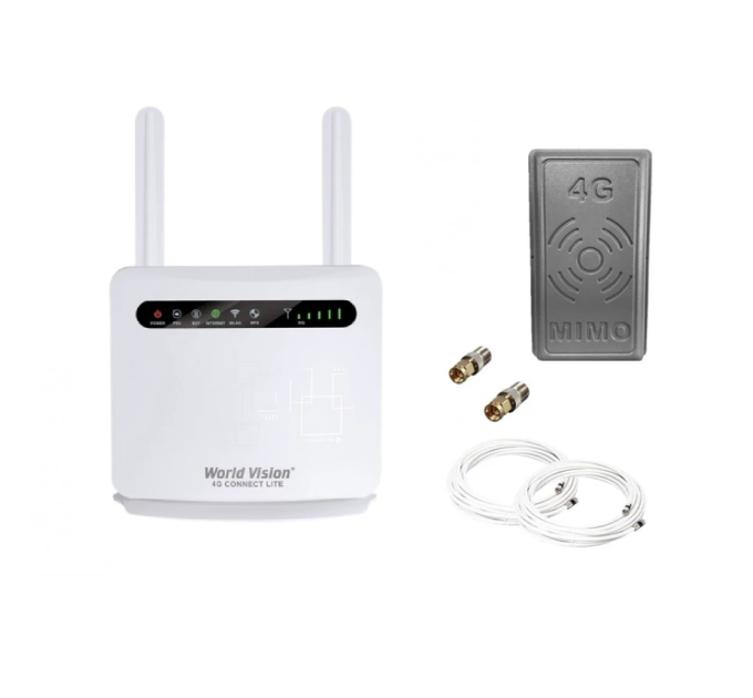 Комплект 4G Роутер World Vision CONNECT LITE + антена Планшет MIMO