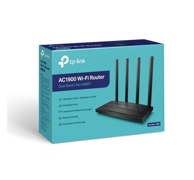 Маршрутизатор TP-LINK Archer C80 Wi-Fi 5/AC1900/1 Гбит/с