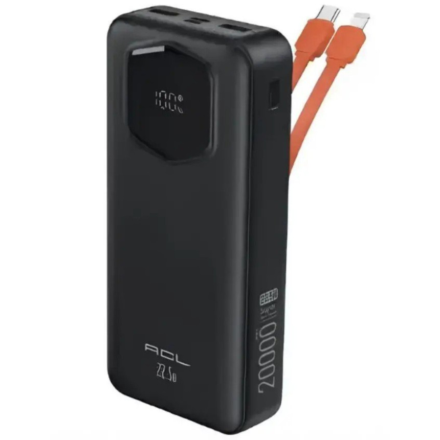 Powerbank ACL PW-140 20000mAh, 22.5W black - ціна, опис
