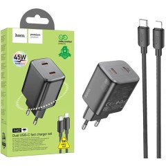 Блок живлення N42 PD 45W + кабель Type-C to Type-C (чорний)