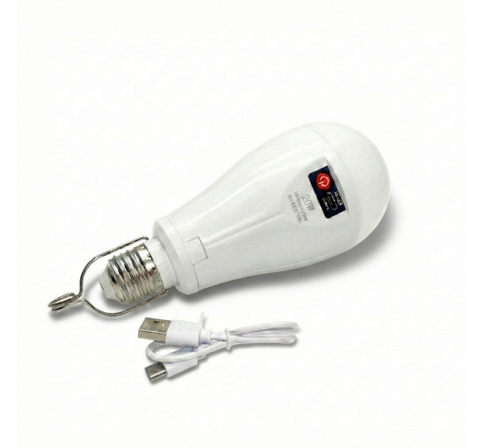 Акумуляторна LED-лампочка E27, Type-C (20W) 