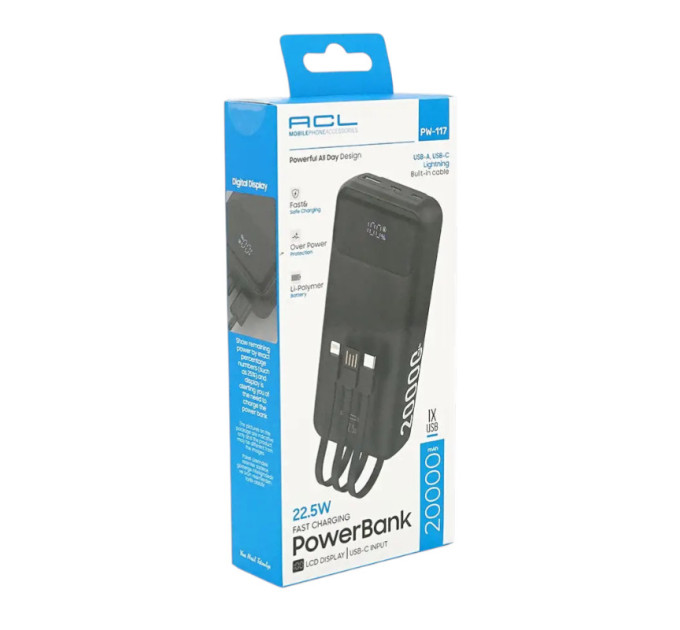 Powerbank ACL PW-117 20000mAh, 22.5W