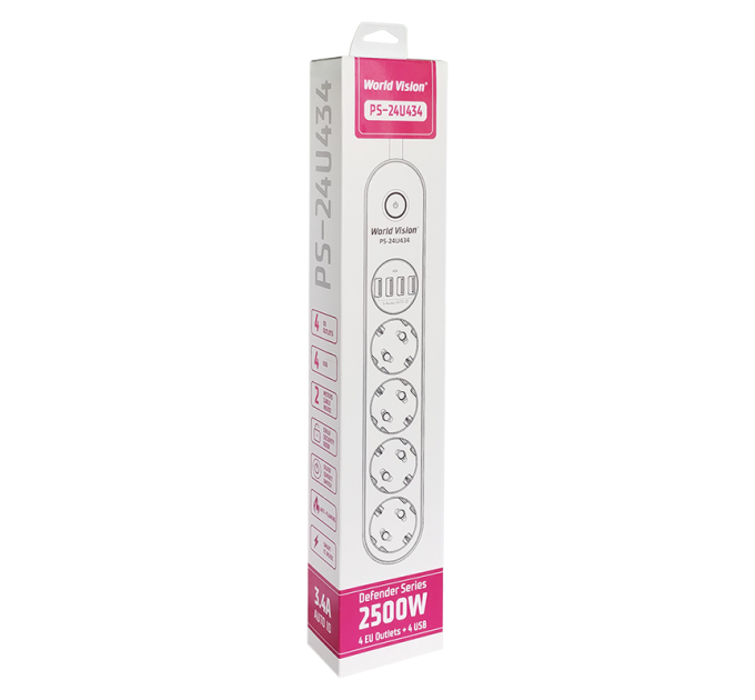 Мережевий фільтр World Vision PS-24U434