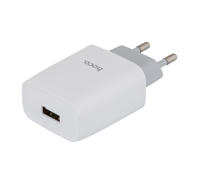 Зарядний пристрій Hoco C72A + кабель Type-C, 5V, 2.1A White