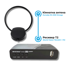 Комплект Т2 для міста: ресивер + антена (до 10 км)