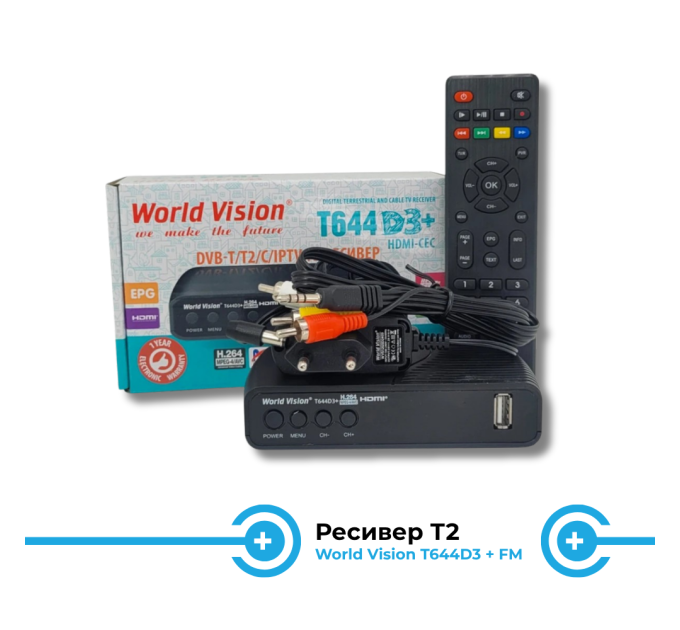 Комплект Т2 для міста: ресивер + антена (до 10 км)