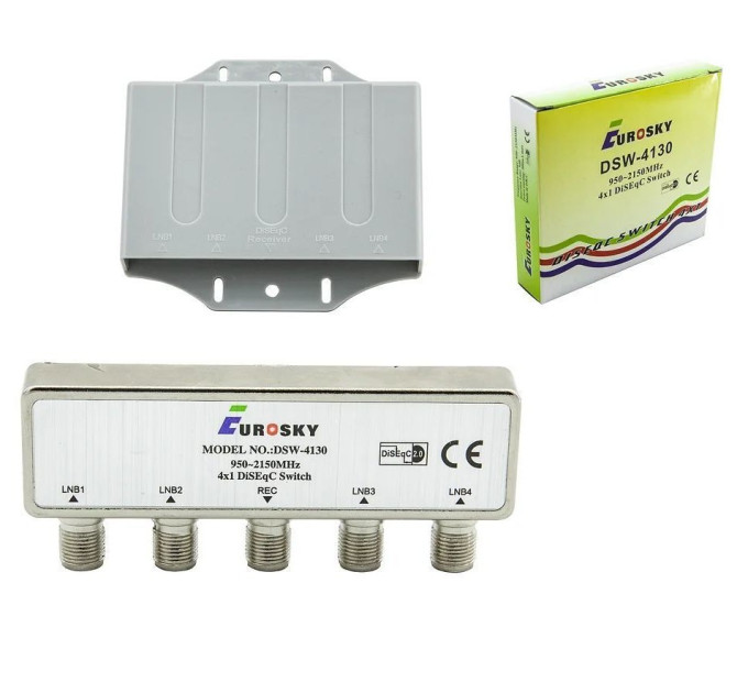 DiSEqC-перемикач EuroSky DSW-4130 (у кожусі)