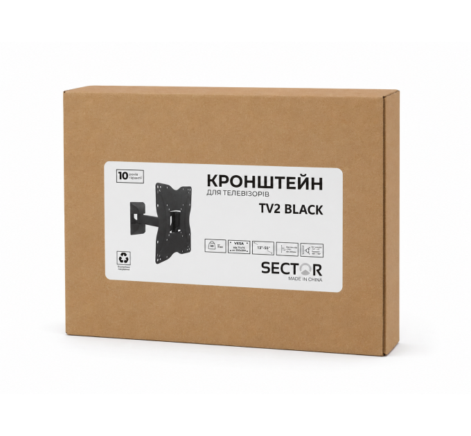 Кронштейн Sector ТV2 BLACK