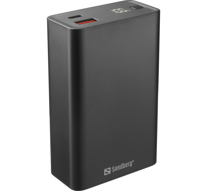 Power Bank Sandberg 20000mAh 65W PD,QC3.0, USB-A , USB-C In/Out кабель 100W 0.5m