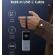 Power Bank Ugreen 20000mAh 130W PD/QC, USB-A, USB-С In/Out with built-in USB-C cable (PB723) Gray