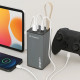 Power Bank Wozinsky 30000mAh K65+ 65W PD,QC USB-A,2xUSB-C Gray