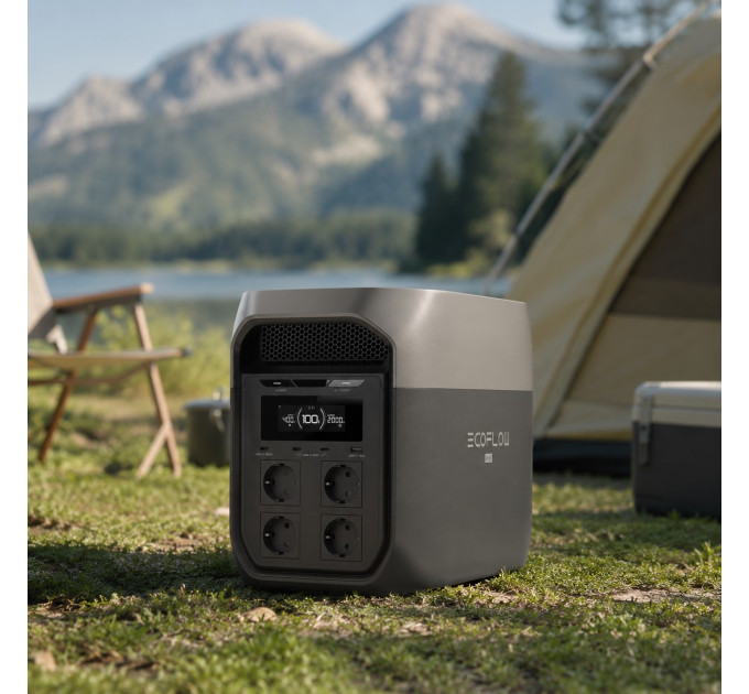 Зарядна станція EcoFlow DELTA 3 Max (EFD3M-G-EU-CBOX) з LiFePO4-батареєю (2400W/2048Wh)