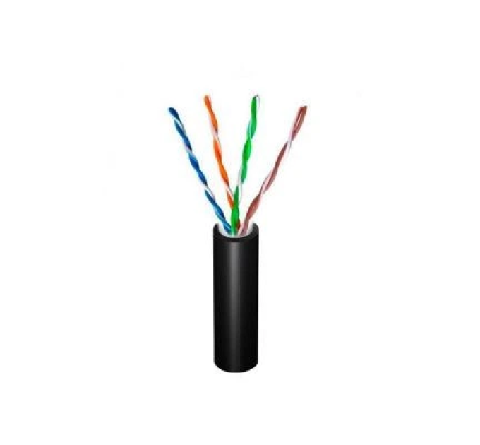 Кабель FinMark UTP Cat5e 4P 24AWG PE Black зовнішній (1м)