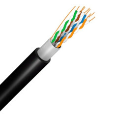 Кабель FinMark UTP Cat5e 4P 24AWG PE Black зовнішній (1м)