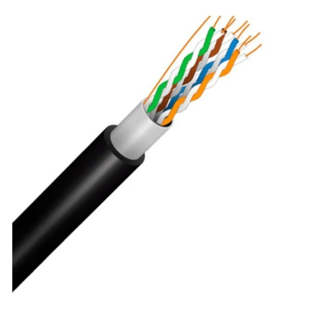 Кабель FinMark UTP Cat5e 4P 24AWG PE Black зовнішній (1м)