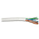 Кабель вита пара UTP CAT5e 4P 0,5 мм CCA PVC White, внутрішній, Solid, біметал (1м)