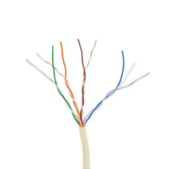 Кабель вита пара UTP CAT5e 4P 0,5 мм CCA PVC White, внутрішній, Solid, біметал (1м)
