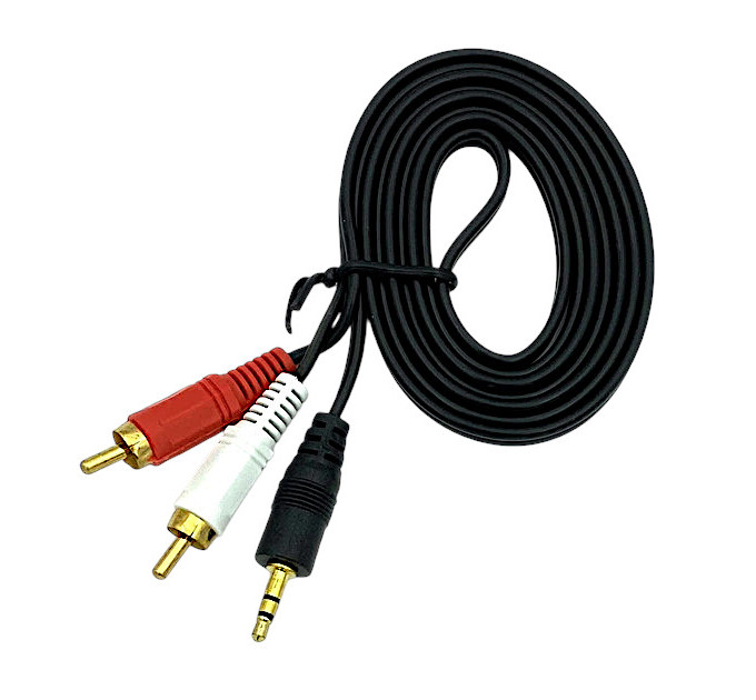 Кабель аудіо Jack 3.5 mm - 2 RCA (1м)