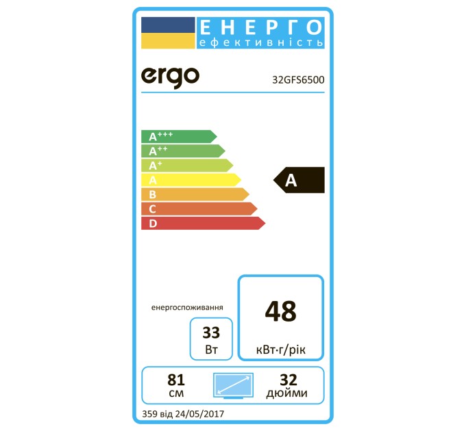 LED-телевізор ERGO 32GFS6500 (6815373)