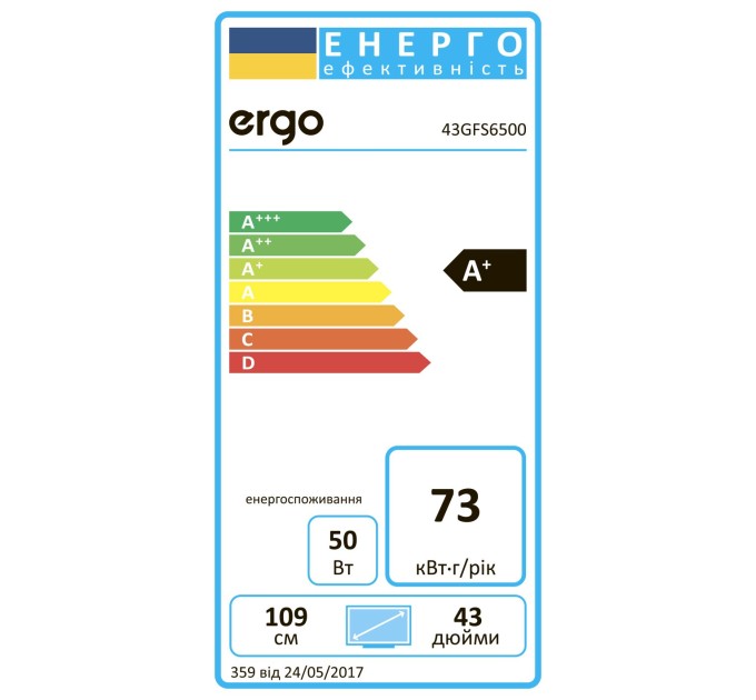 LED-телевізор ERGO 43GFS6500 (6815375)