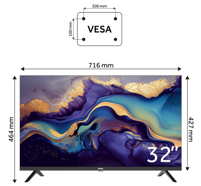 LED-телевізор Haier H32K801G  (7006305)