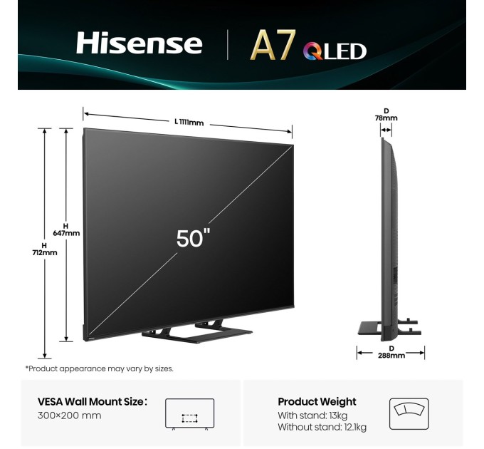 LED-телевізор Hisense 50A7Q  (7134211)