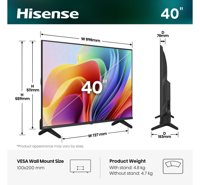 LED-телевізор Hisense 40A4S  (7260471)