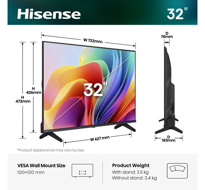 LED-телевізор Hisense 32A4S  (7262256)