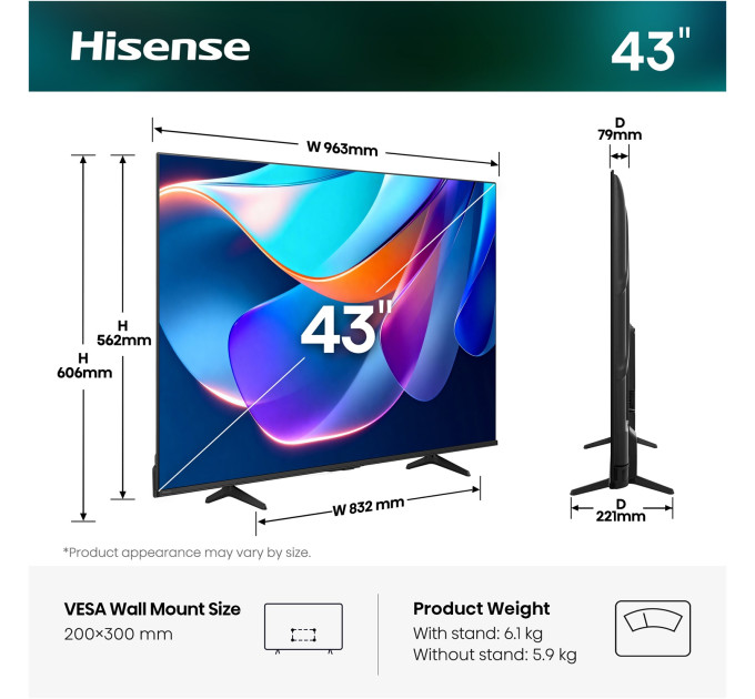 LED-телевізор Hisense 43A6S  (7263469)