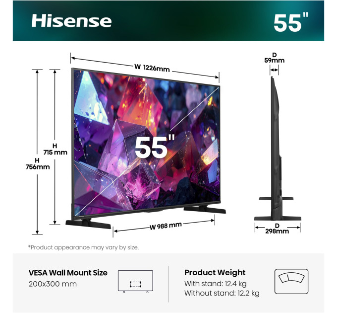 LED-телевізор Hisense 55E7S PRO (7263484)