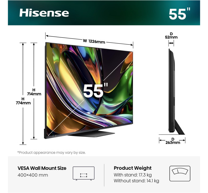 LED-телевізор Hisense 55UR8S (7263488)