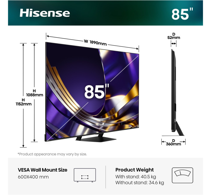 LED-телевізор Hisense 75U7S PRO (7263501)
