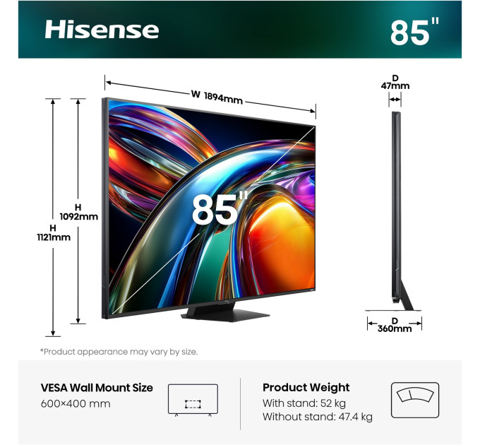 LED-телевізор Hisense 85UR9S  (7280584)
