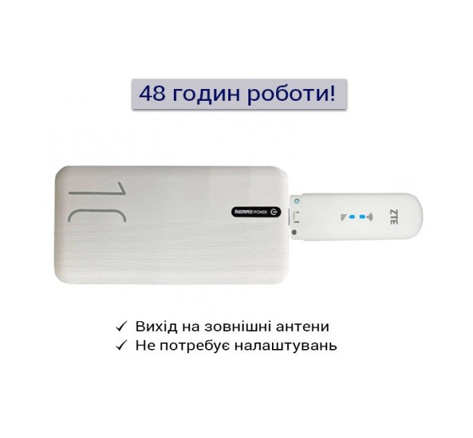 Комплект Power Bank Remax - 295+ ZTE MF79u Box | 4G usb-модем з wi-fi