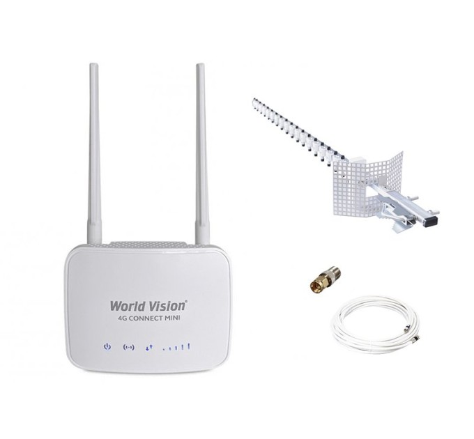 Комплект 4G Роутер World Vision CONNECT MINI + антенна СТРЕЛА-2