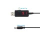 Кабель питания от Power Bank USB 5V - DC 9V/12V для Wi-Fi роутера, повышающий с переключателем напряжения (5.5 х 2.1)
