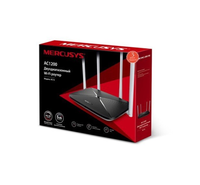 Маршрутизатор Mercusys AC12 AC1200 WiFi 5
