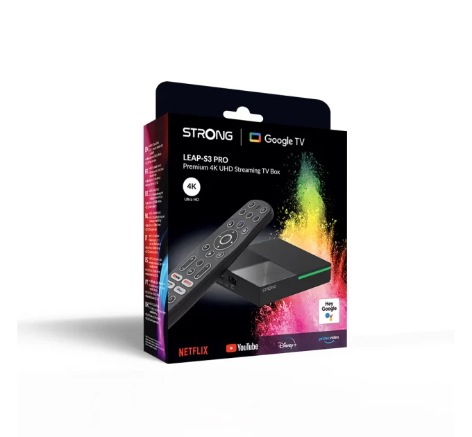 [Зображення приставки STRONG LEAP-S3PRO з пультом]