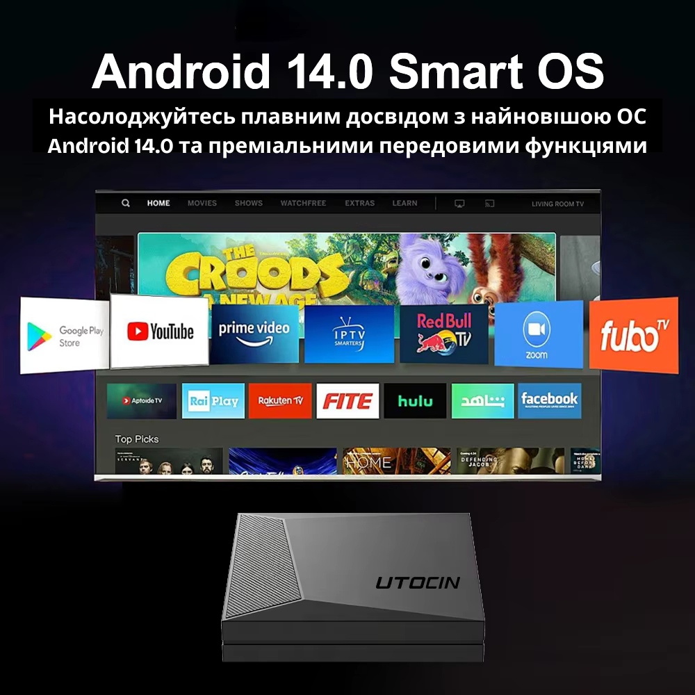 Смарт ТВ приставка UTOCIN TX99 на Android 14
