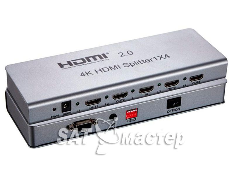 satmaster HDMI Splitter 1X4 2.0 (UltraHD сплиттер)