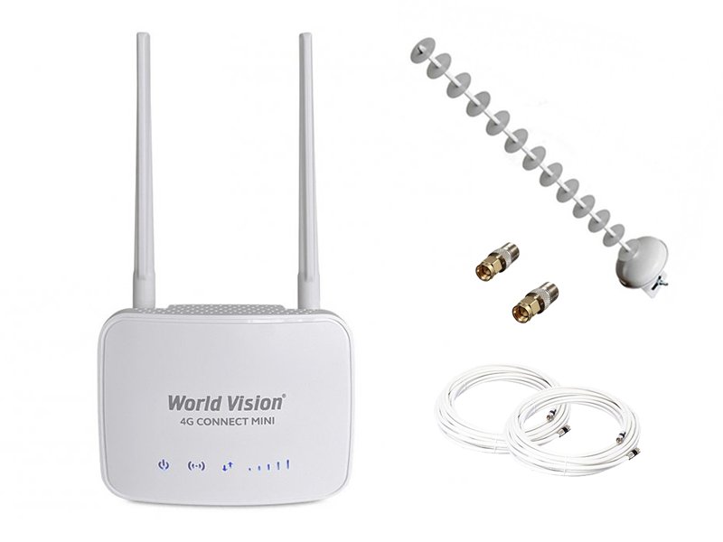 Комплект 4G Роутер World Vision CONNECT MINI + антенна СТРЕЛА-5