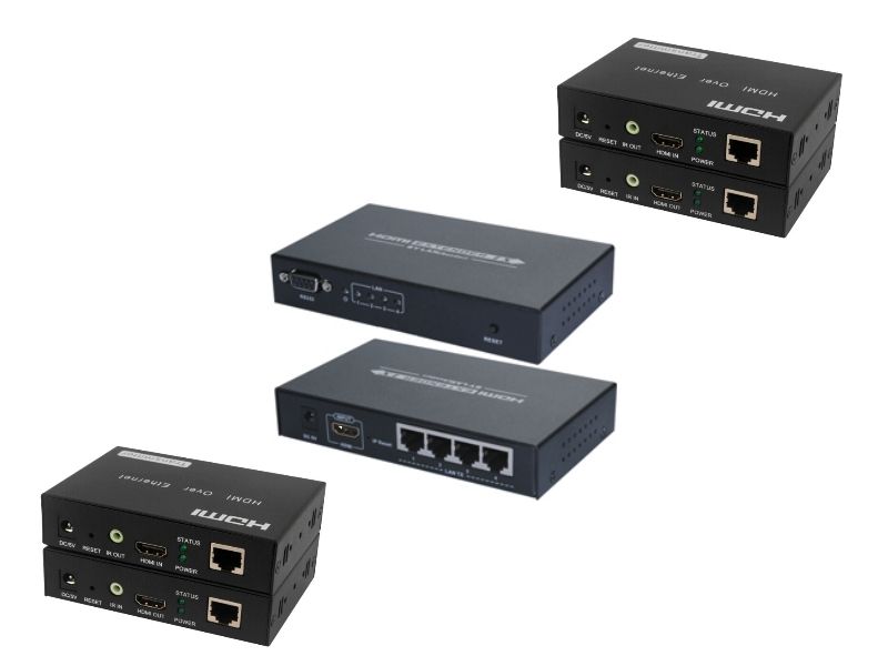 satmaster HDMI Extender Static IP Ethernet (150m) with IR ST-DT104A IR